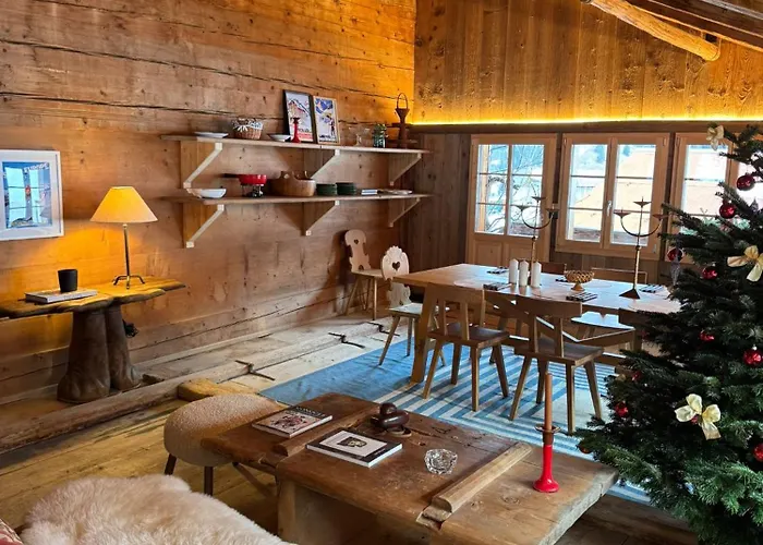 Gstaad Mountain With Outdoor Willa Gsteig