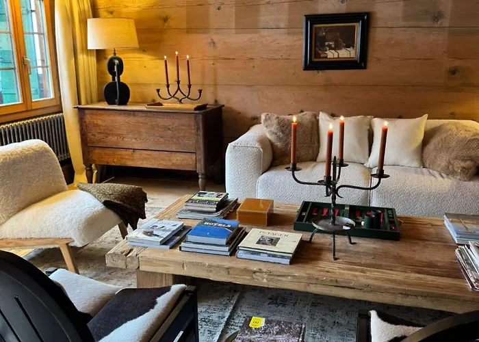 Gstaad Mountain With Outdoor Willa Gsteig